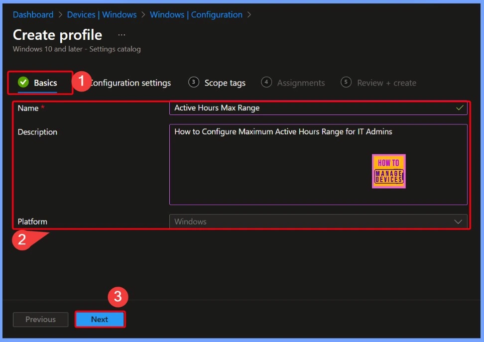 How to Configure Active Hours Max Range Policy using Intune 3 How to Configure Active Hours Max Range Policy using Intune - Fig.3