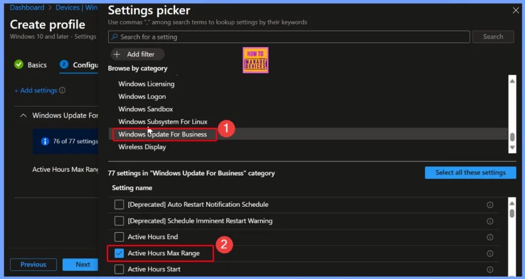 How to Configure Active Hours Max Range Policy using Intune 5 How to Configure Active Hours Max Range Policy using Intune - Fig.5