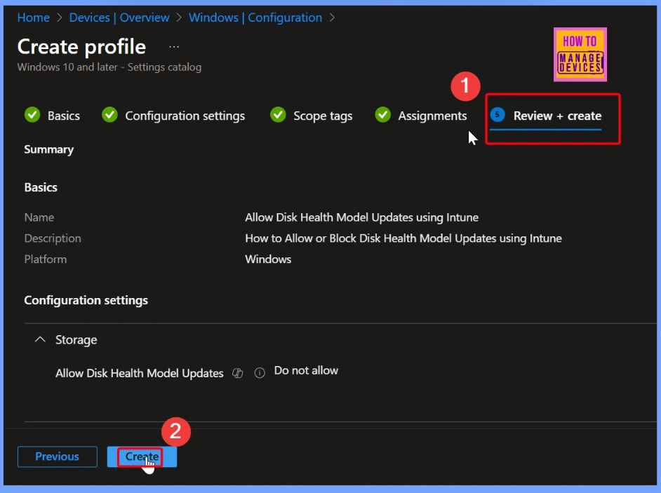 How to Allow or Block Disk Health Model Updates Policy using Intune 9 How to Allow or Block Disk Health Model Updates Policy using Intune - Fig.9