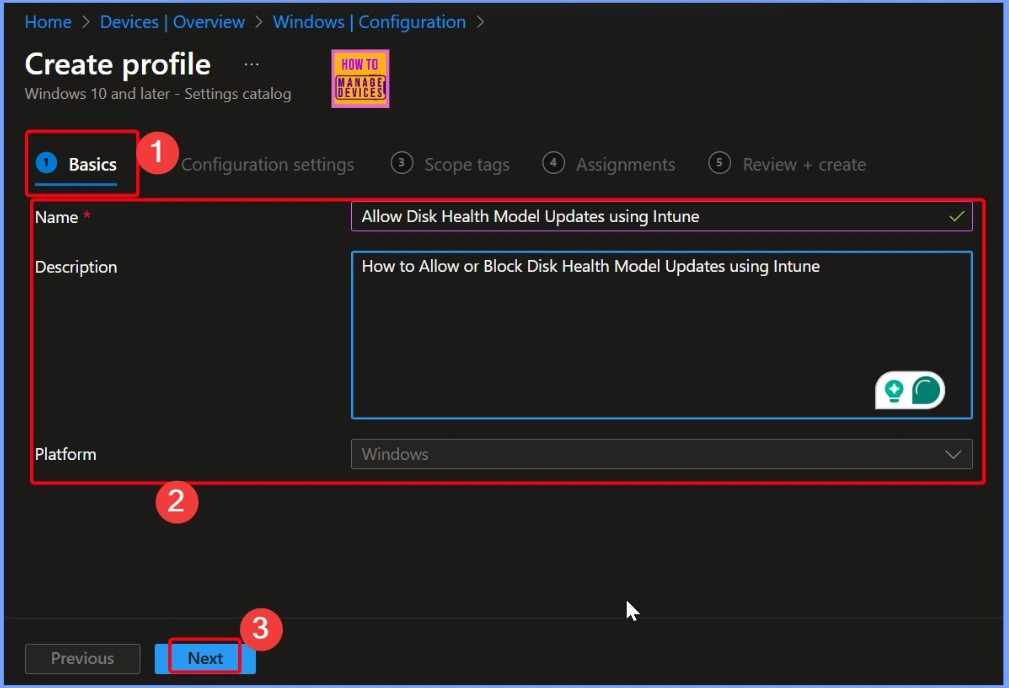 How to Allow or Block Disk Health Model Updates Policy using Intune 2 How to Allow or Block Disk Health Model Updates Policy using Intune - Fig.2