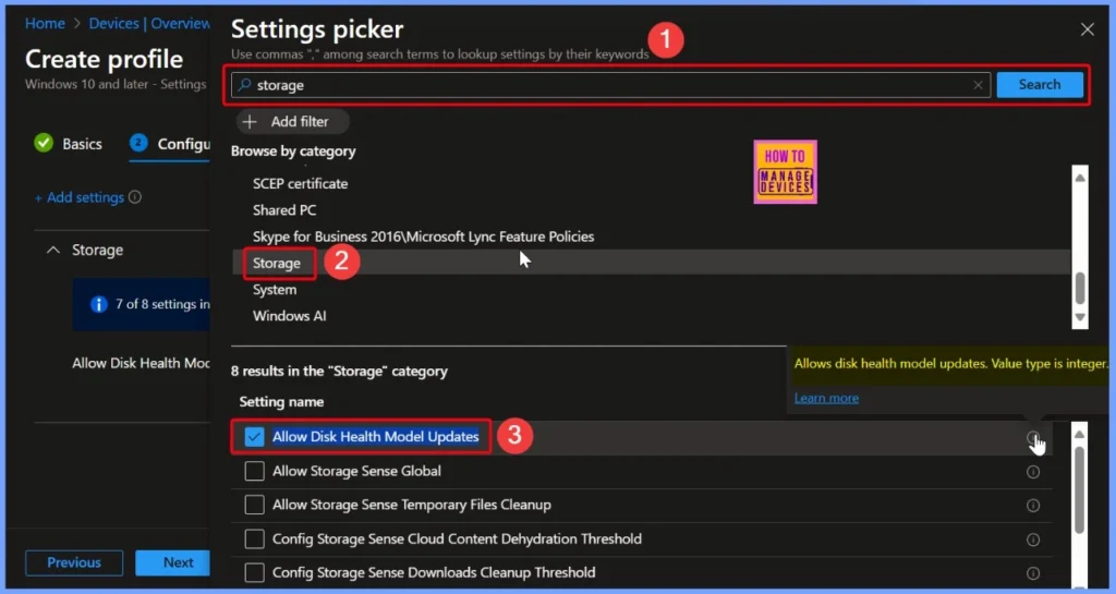 How to Allow or Block Disk Health Model Updates Policy using Intune 4 How to Allow or Block Disk Health Model Updates Policy using Intune - Fig.4