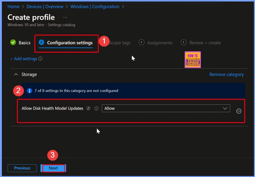 How to Allow or Block Disk Health Model Updates Policy using Intune 5 How to Allow or Block Disk Health Model Updates Policy using Intune - Fig.5