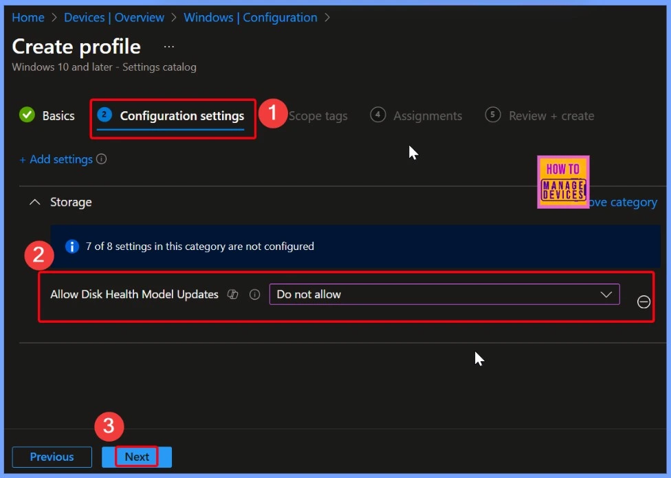 How to Allow or Block Disk Health Model Updates Policy using Intune 6 How to Allow or Block Disk Health Model Updates Policy using Intune - Fig.6