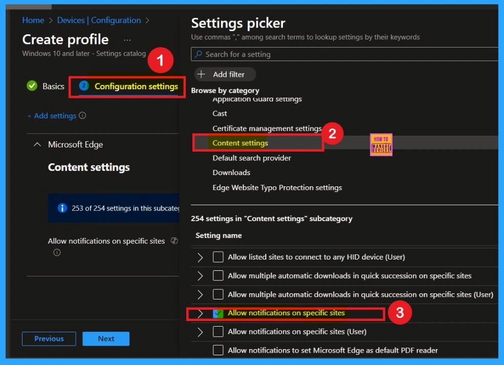 Allow Notifications on Specific Sites in Microsoft Edge Browser using Intune Policy 4 Allow Notifications on Specific Sites in Microsoft Edge Browser using Intune Policy - Fig.3