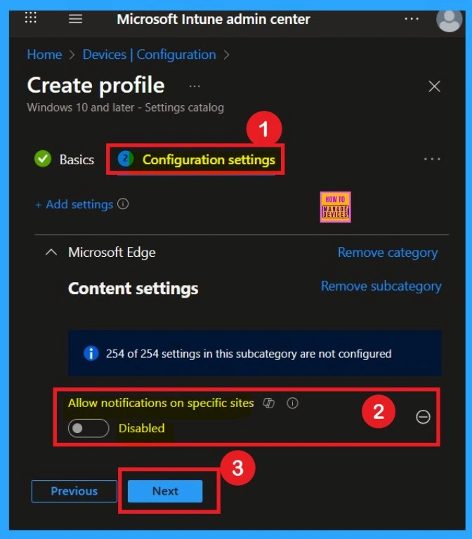 Allow Notifications on Specific Sites in Microsoft Edge Browser using Intune Policy 5 Allow Notifications on Specific Sites in Microsoft Edge Browser using Intune Policy - Fig.4