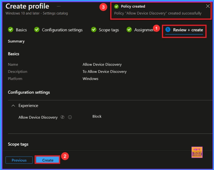 Enable or Disable Device Discovery to Identify Same Network Devices using Intune Policy 10 Enable or Disable Device Discovery to Identify Same Network Devices using Intune Policy- Fig.9