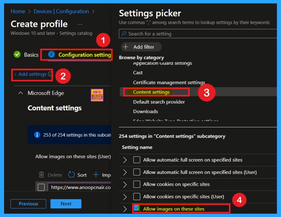 Image Loading Configuration for Websites using Intune Policy 5 Image Loading Configuration for Websites using Intune Policy -Fig.3