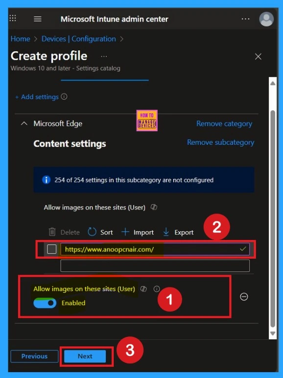 Image Loading Configuration for Websites using Intune Policy 7 Image Loading Configuration for Websites using Intune Policy -Fig.5