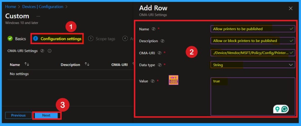 Block Network Printing Restrictions using Intune Settings Device Control Printing Restrictions 15 Block Network Printing Restrictions using Intune Settings Device Control Printing Restrictions -Fig.14