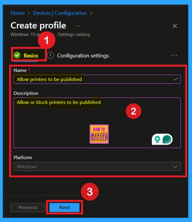 Block Network Printing Restrictions using Intune Settings Device Control Printing Restrictions 4 Block Network Printing Restrictions using Intune Settings Device Control Printing Restrictions -Fig.3