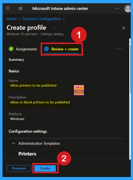 Block Network Printing Restrictions using Intune Settings Device Control Printing Restrictions 10 Block Network Printing Restrictions using Intune Settings Device Control Printing Restrictions-Fig.9