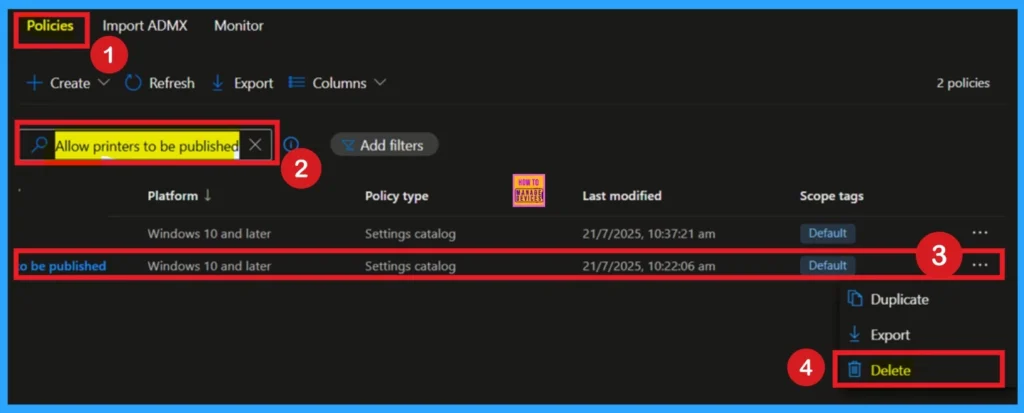 Block Network Printing Restrictions using Intune Settings Device Control Printing Restrictions 13 Block Network Printing Restrictions using Intune Settings Device Control Printing Restrictions -Fig.12