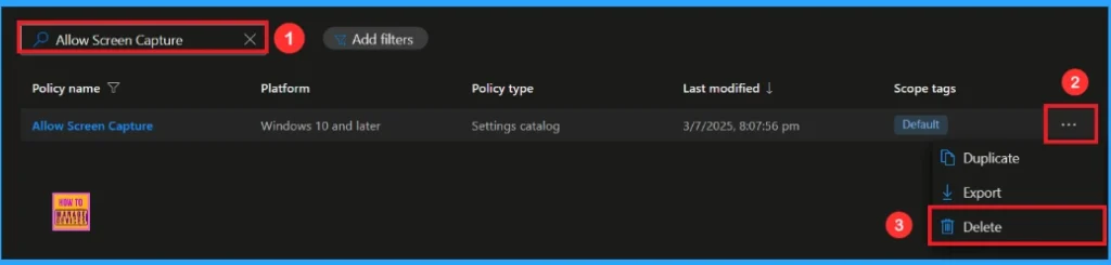 Disable Windows Snipping Tool Capture and Recording Policy using MS Intune 14 Disable Windows Snipping Tool Capture and Recording Policy using MS Intune - Fig.13