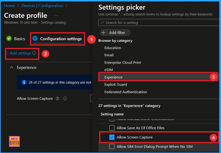 Disable Windows Snipping Tool Capture and Recording Policy using MS Intune 5 Disable Windows Snipping Tool Capture and Recording Policy using MS Intune - Fig.4