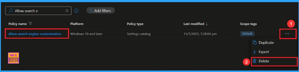 Allow or Block Search Engine Customization using Intune Policy 14 Allow or Block Search Engine Customization using Intune Policy - Fig.13