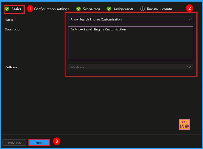 Allow or Block Search Engine Customization using Intune Policy 4 Allow or Block Search Engine Customization using Intune Policy - Fig.3