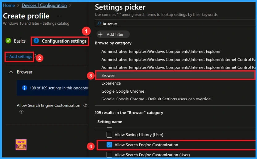 Allow or Block Search Engine Customization using Intune Policy 5 Allow or Block Search Engine Customization using Intune Policy - Fig.4