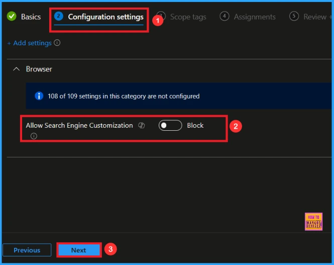 Allow or Block Search Engine Customization using Intune Policy 7 Allow or Block Search Engine Customization using Intune Policy - Fig.6
