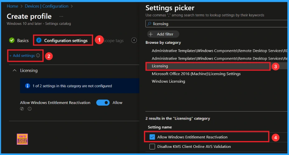 Allow or Block Windows Entitlement Reactivation using Intune Policy 5 Allow or Block Windows Entitlement Reactivation using Intune Policy - Fig.4
