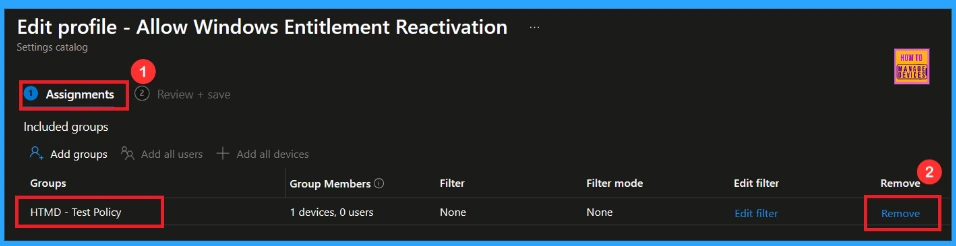 Allow or Block Windows Entitlement Reactivation using Intune Policy 13 Allow or Block Windows Entitlement Reactivation using Intune Policy - Fig.12