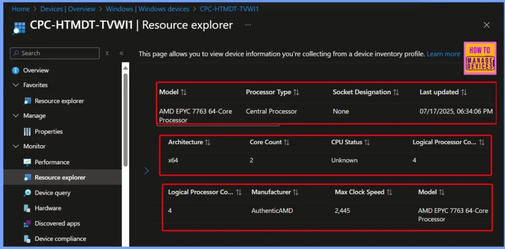 How to Retrieve CPU Information from Windows Devices using Intune 11 How to Retrieve CPU Information from Windows Devices using Intune - Fig.11