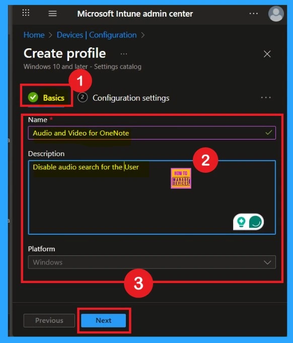 Enable Disable OneNote Audio Search for User Policy using Intune 3 Enable Disable OneNote Audio Search for User Policy using Intune - Fig.2