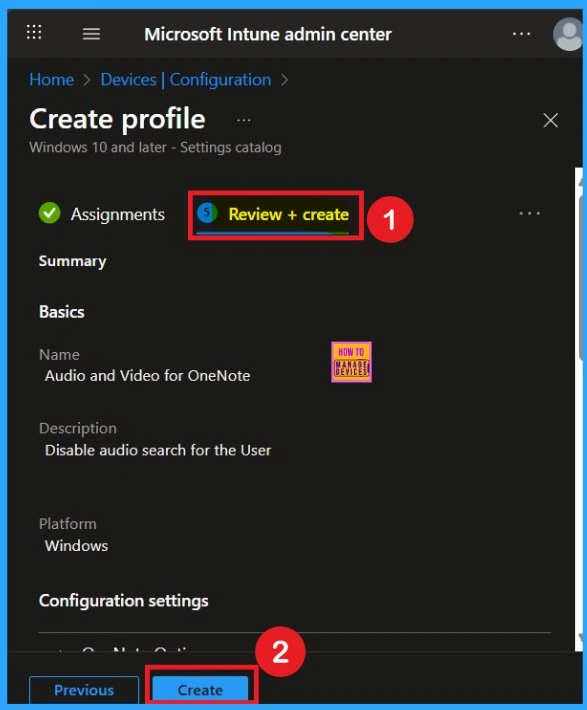 Enable Disable OneNote Audio Search for User Policy using Intune 9 Enable Disable OneNote Audio Search for User Policy using Intune - Fig.8