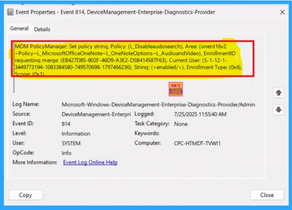 Enable Disable OneNote Audio Search for User Policy using Intune 11 Enable Disable OneNote Audio Search for User Policy using Intune - Fig.10