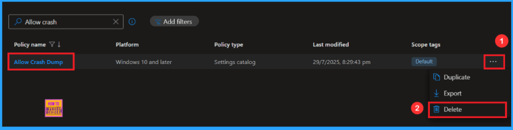 Enable Crash Dump Policy in Windows for Saves Memory Data using Intune 13 Enable Crash Dump Policy in Windows for Saves Memory Data using Intune - Fig.12