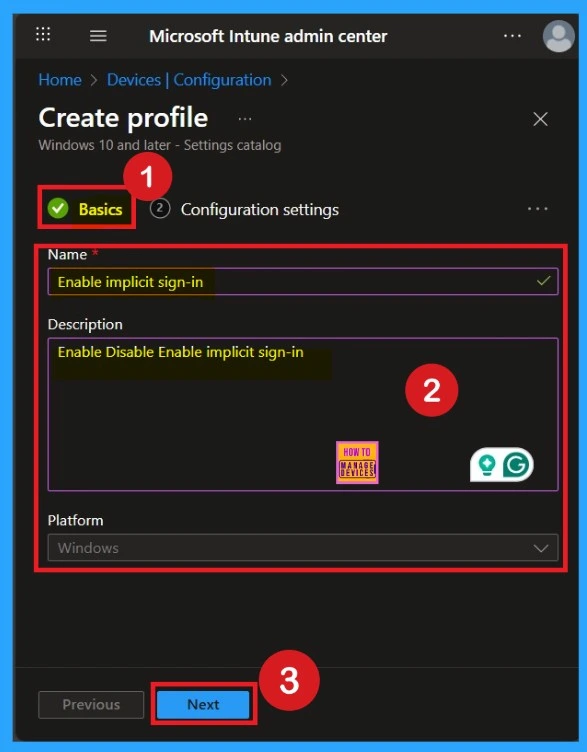 Enable Disable Implicit Sign-in Policy in Microsoft Edge Browser using Intune Policy 2 Enable Disable Implicit Sign-in Policy in Microsoft Edge Browser using Intune Policy - Fig.2