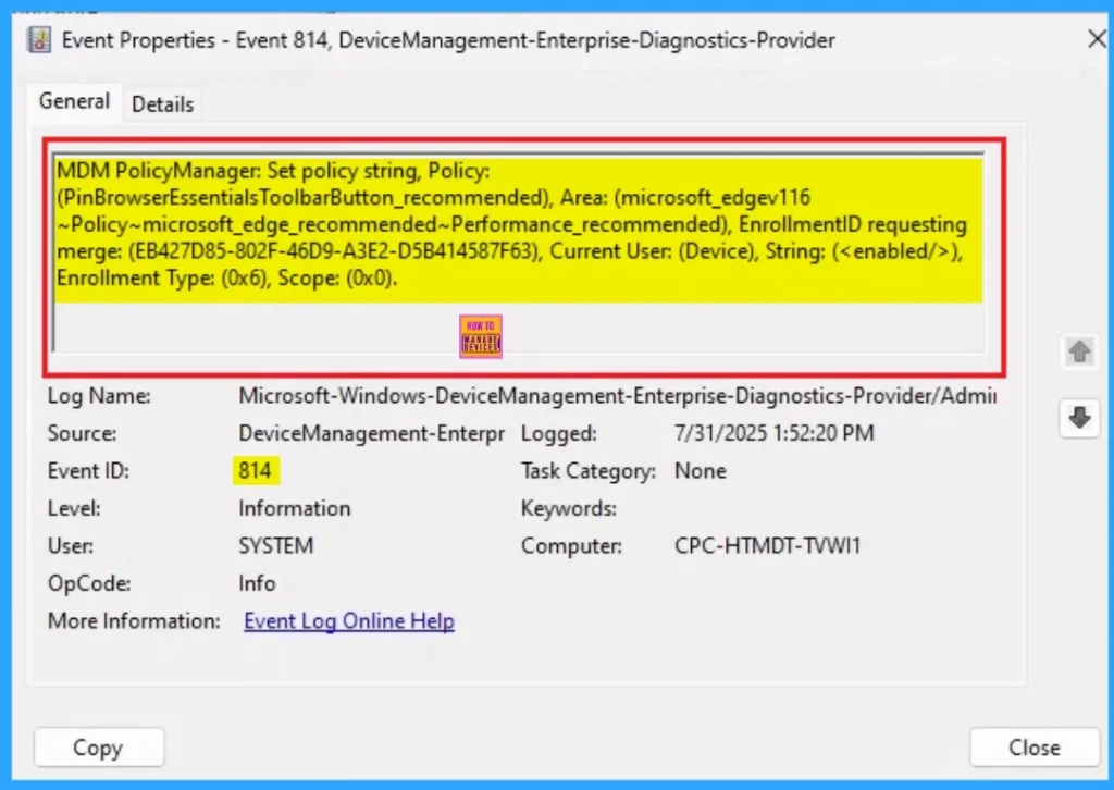 Enable Pin Browser Essential Toolbar in MS Edge for Monitor Performance using Intune 11 Enable Pin Browser Essential Toolbar in MS Edge for Monitor Performance using Intune - Fig.11