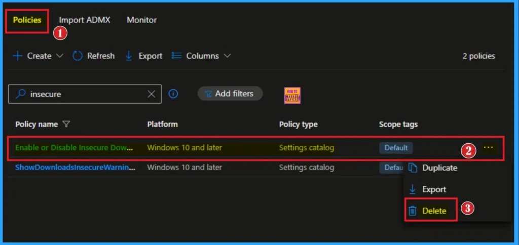 Enable or Disable Insecure Download Warning Policy for Microsoft Edge using Intune 14 Enable or Disable Insecure Download Warning Policy for Microsoft Edge using Intune - Fig.14