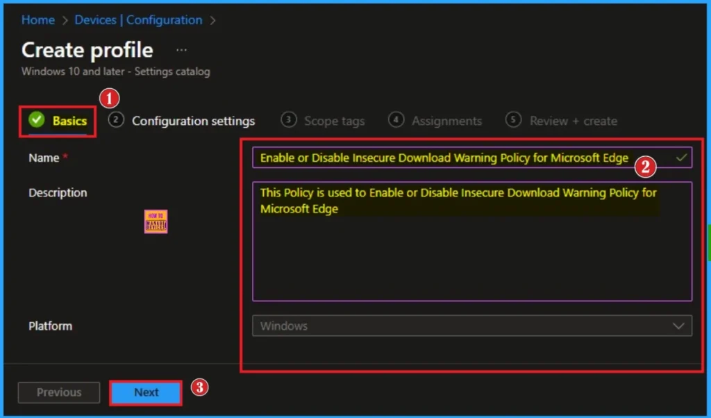 Enable or Disable Insecure Download Warning Policy for Microsoft Edge using Intune 4 Enable or Disable Insecure Download Warning Policy for Microsoft Edge using Intune - Fig.4
