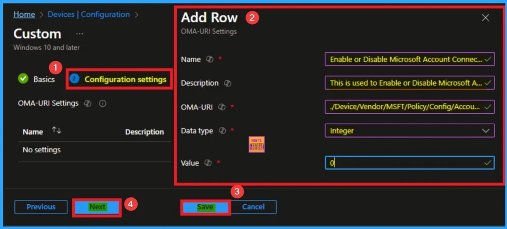 Enable or Disable Microsoft Account Connection Policy using Intune 15 Enable or Disable Microsoft Account Connection Policy using Intune - Fig.15