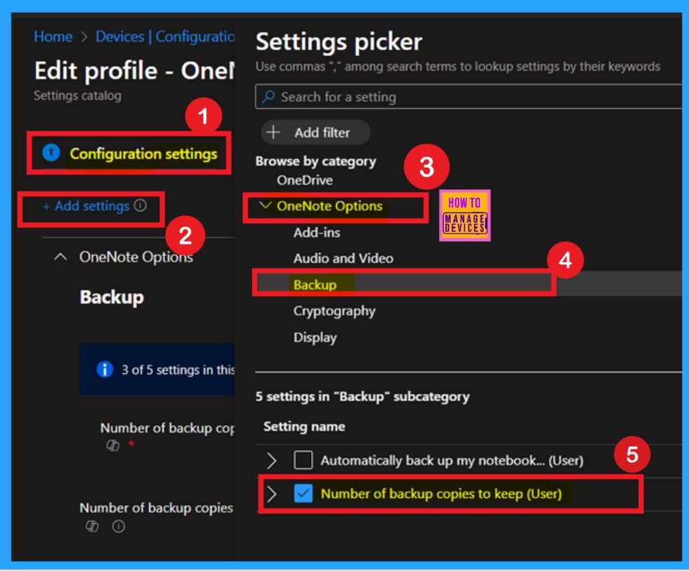 Enable or Disable OneNote Backup Copies to Keep Policy in MS Intune 4 Enable or Disable OneNote Backup Copies to Keep Policy in MS Intune -Fig.3