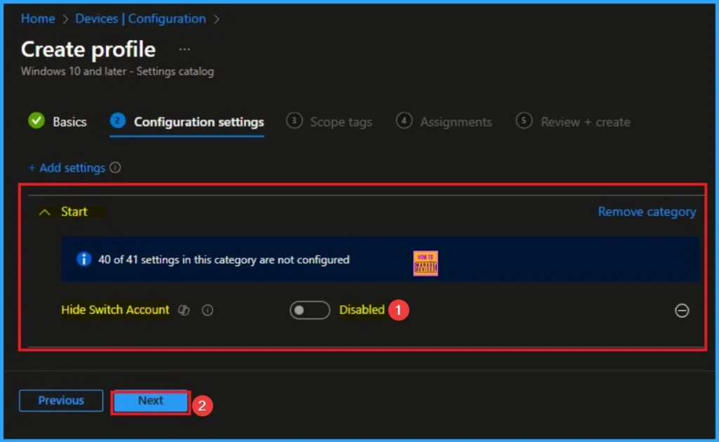 How to Show or Hide Switch Account Option in Windows Start Menu using Intune Policy 6 How to Show or Hide Switch Account Option in Windows Start Menu using Intune Policy - Fig.6
