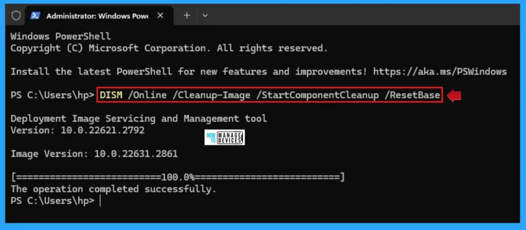How to Analyse and Clean up Component Store WinSxS Folder in Windows 11 10 How to Analyse and Clean Up Component Store WinSxS folder in Windows 11 - Fig. 9