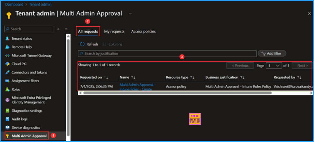How to Enable MAA Multi Admin Approval to Create or Modify Intune Roles 6 How to Enable MAA Multi Admin Approval to Create or Modify Intune Roles. Fig. 6