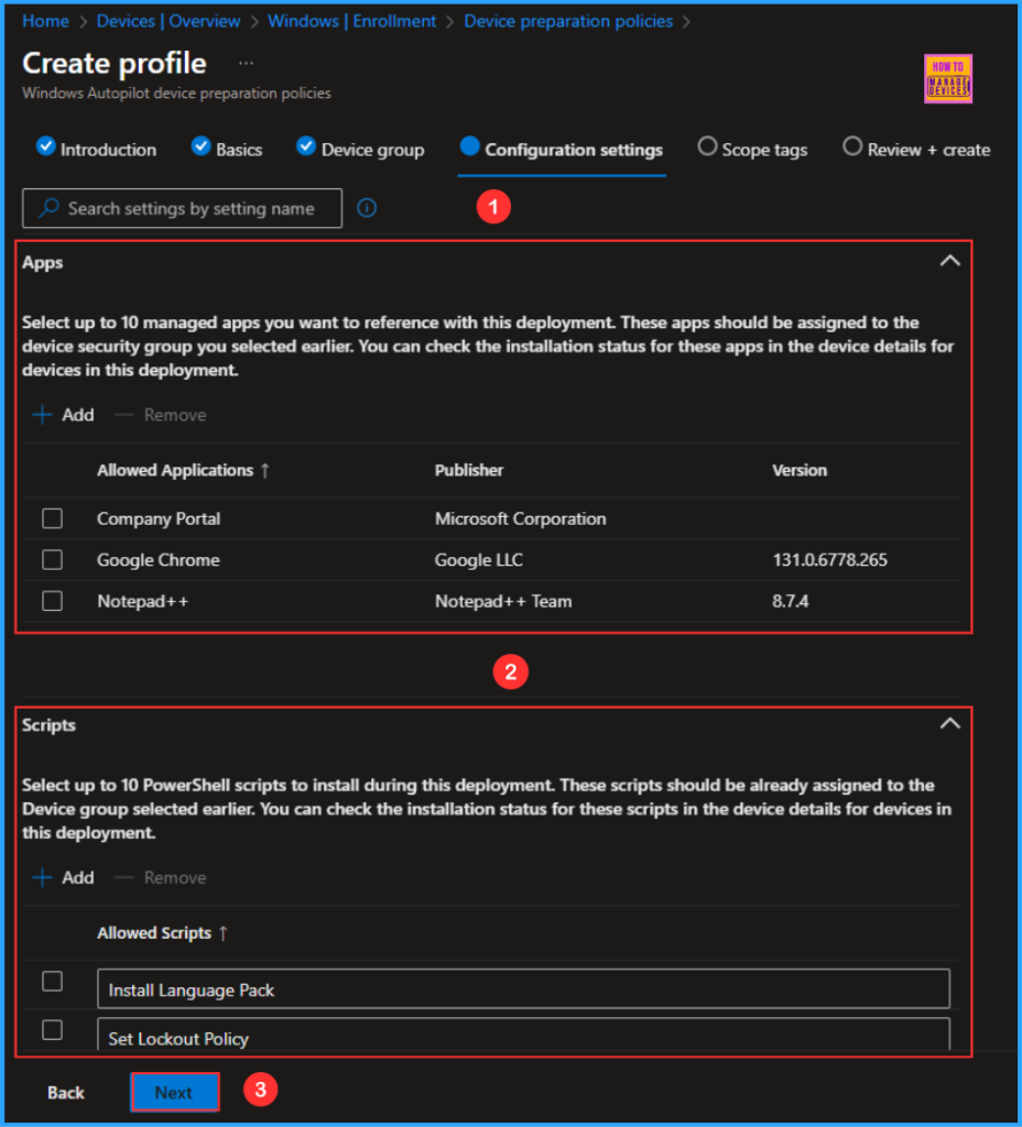 How to Create Autopilot Device Preparation Policy for Windows 365 Frontline Devices using Intune 7 How to Create Autopilot Device Preparation Policy for Windows 365 Front Line Devices using Intune. Fig. 7