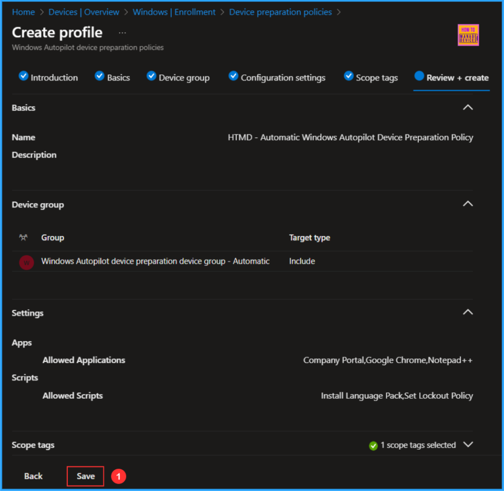 How to Create Autopilot Device Preparation Policy for Windows 365 Frontline Devices using Intune 9 How to Create Autopilot Device Preparation Policy for Windows 365 Frontline Devices using Intune. Fig. 9