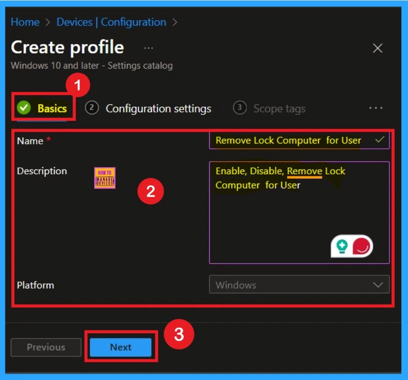 Control System Lock Screen Policy for Users with Intune 3 Control System Lock Screen Policy for Users with Intune -Fig. 3
