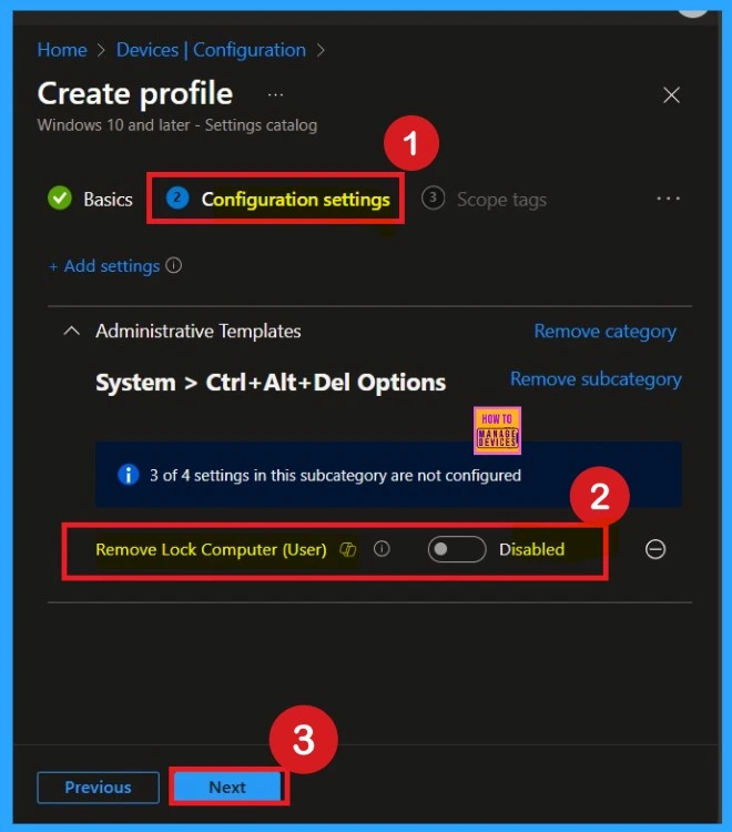 Control System Lock Screen Policy for Users with Intune 5 Control System Lock Screen Policy for Users with Intune -Fig. 5