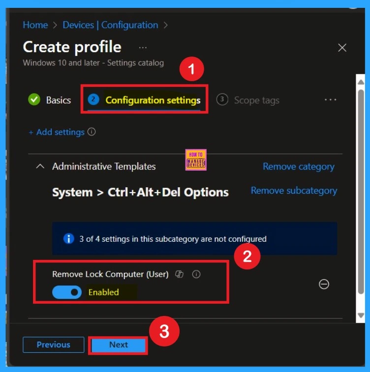 Control System Lock Screen Policy for Users with Intune 6 Control System Lock Screen Policy for Users with Intune -Fig. 6