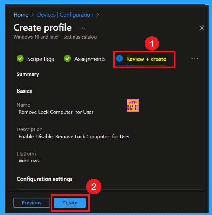Control System Lock Screen Policy for Users with Intune 9 Control System Lock Screen Policy for Users with Intune -Fig. 9