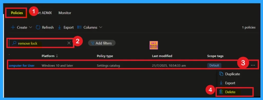 Control System Lock Screen Policy for Users with Intune 12 Control System Lock Screen Policy for Users with Intune -Fig. 12