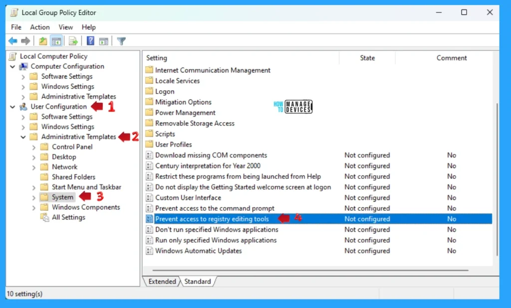 How to Block Registry Editor in Windows Devices using PowerShell Script Group Policy and Intune Policy 4 How to Block Registry Editor in Windows Devices using PowerShell Script Group Policy and Intune Policy - Fig. 3