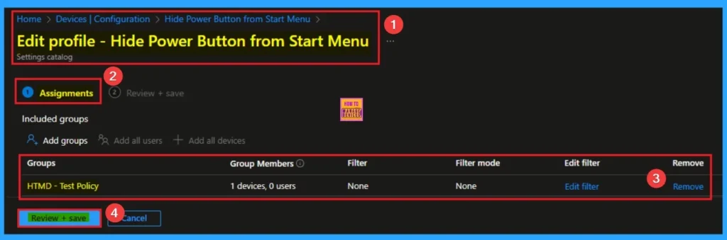 How to Hide Shutdown Restart Sleep and Hibernate from Start Menu using Intune Policy 14 How to Hide Shutdown Restart Sleep and Hibernate from Start Menu using Intune Policy - Fig.14