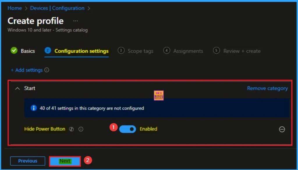 How to Hide Shutdown Restart Sleep and Hibernate from Start Menu using Intune Policy 8 How to Hide Shutdown Restart Sleep and Hibernate from Start Menu using Intune Policy - Fig.8