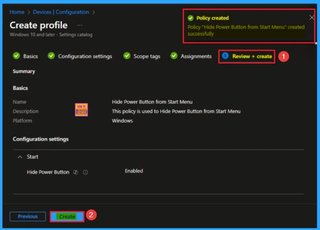 How to Hide Shutdown Restart Sleep and Hibernate from Start Menu using Intune Policy 11 How to Hide Shutdown Restart Sleep and Hibernate from Start Menu using Intune Policy - Fig.11