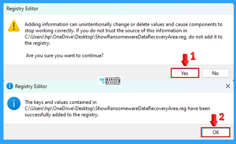 Managing Visibility of the Ransomware Data Recovery Area in Windows Security 11 Managing Visibility of the Ransomware Data Recovery Area in Windows Security - Fig. 10